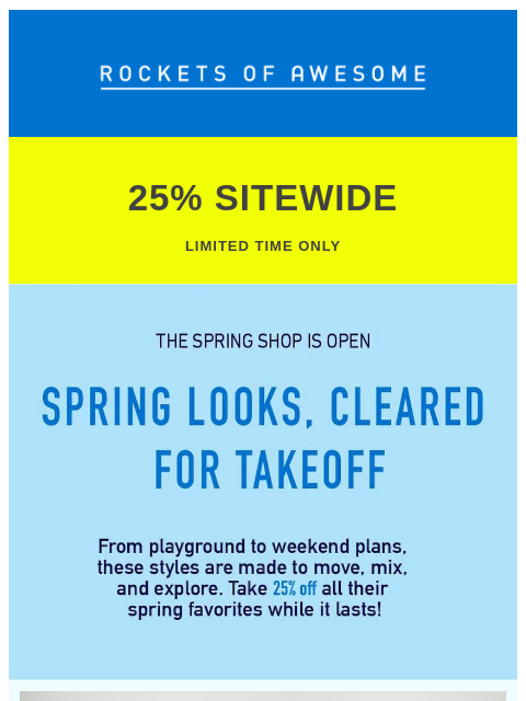 rocketsofawesome newsletter: Spring Shop is Open🌸