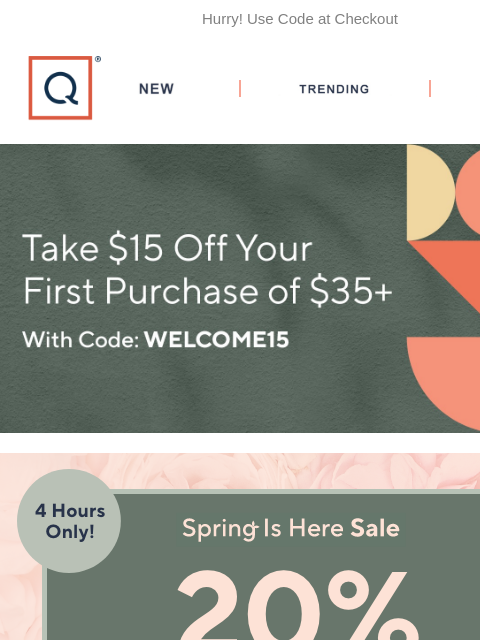 qvcemail newsletter: 20% Off Your Order thru 4pm ET