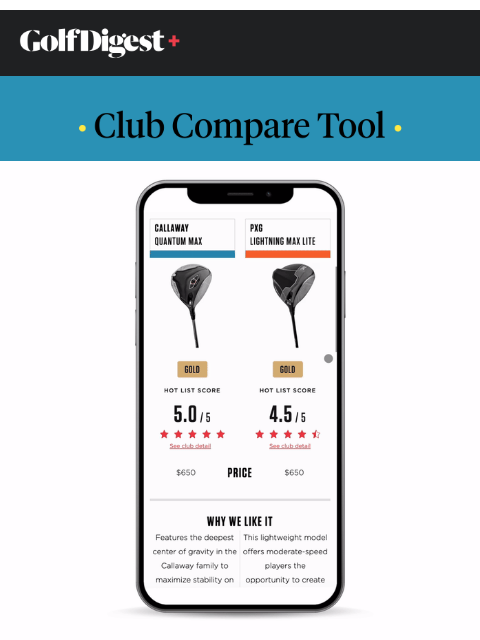 golfdigest newsletter: Tough time deciding between 2 clubs?