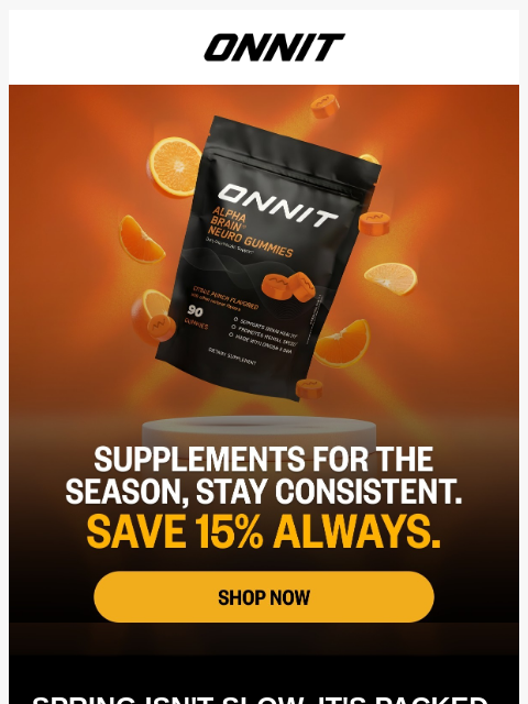 onnit newsletter: Spring routines, locked in​