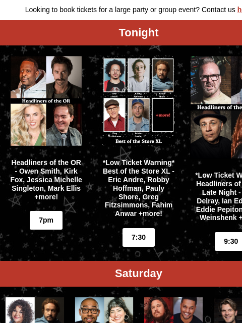 hive newsletter: Coming Up at The Store - Eric Andre, Robby Hoffman...