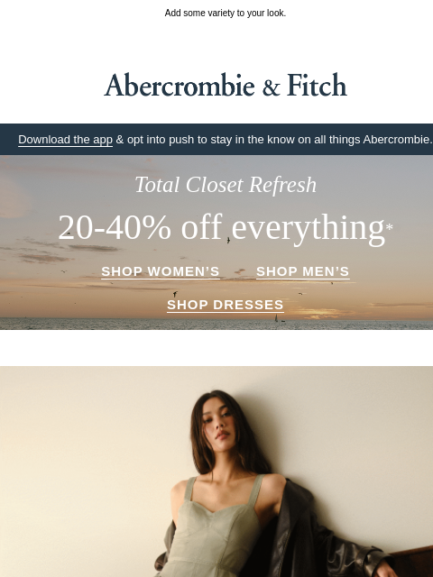 abercrombie newsletter: OPPOSITES ATTRACT