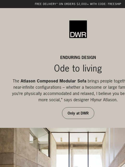 dwr newsletter: Sofas for every space