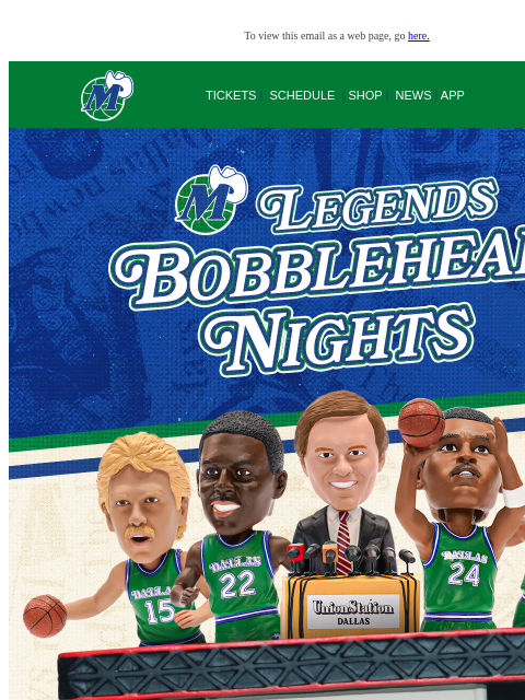 mavsmail newsletter: Celebrate the Legends—Own Their Bobbleheads!