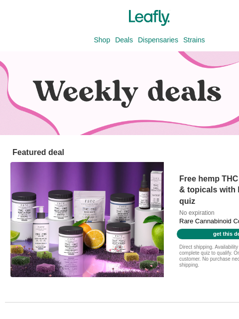 leafly newsletter: Your weekly weed deals are here 🍃