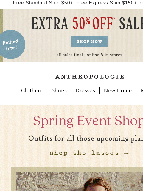 anthropologie newsletter: Your spring outfit itinerary