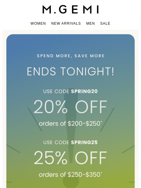 mgemi newsletter: Last Chance For Up To 30% Off!