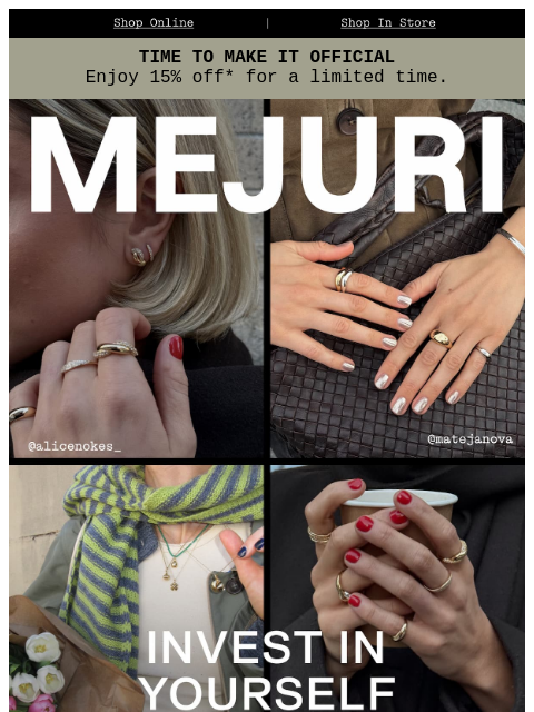 mejuri newsletter: Forget Fine Wine, Shop Fine Jewelry