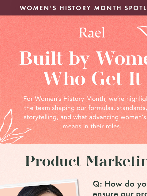 getrael newsletter: The Women Behind Your Favorites 💜