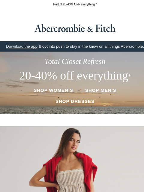 abercrombie newsletter: Spend the weekend in a new dress.