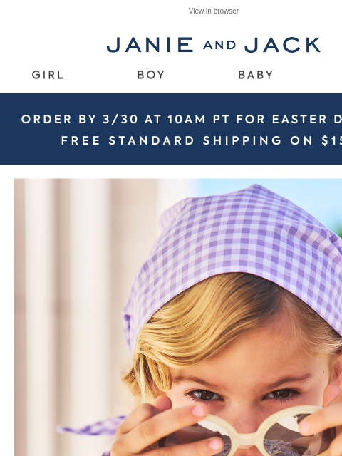 janieandjack newsletter: New to sale: spring's favorite shade