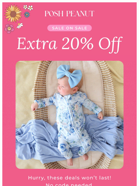 poshpeanut newsletter: 💗 EXTRA 20% OFF 💗