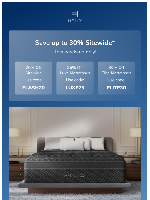 helixsleep newsletter: Up to 30% off???