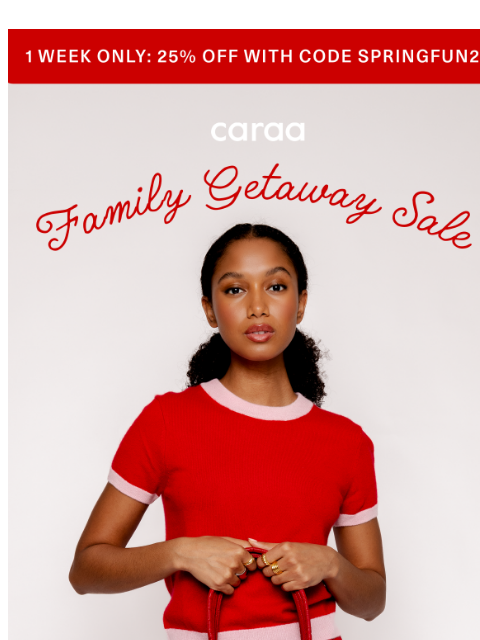 caraa newsletter: Sunscreen, Sunglasses, 25% Off