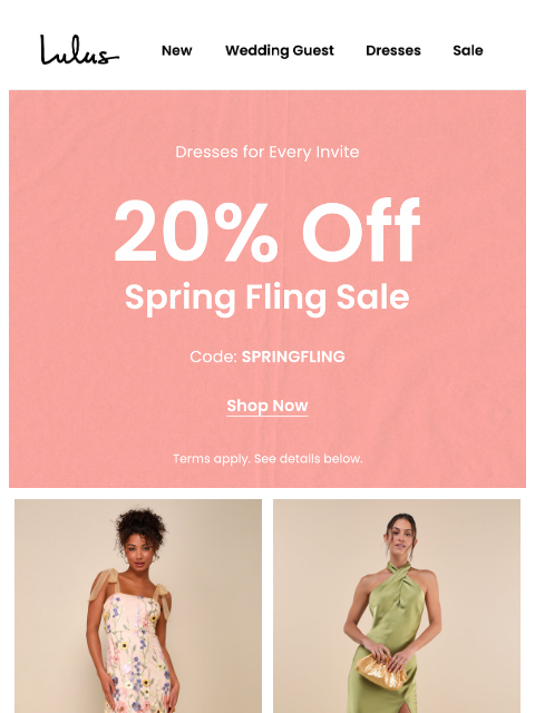 lulus newsletter: Hundreds of Dresses on Sale Now