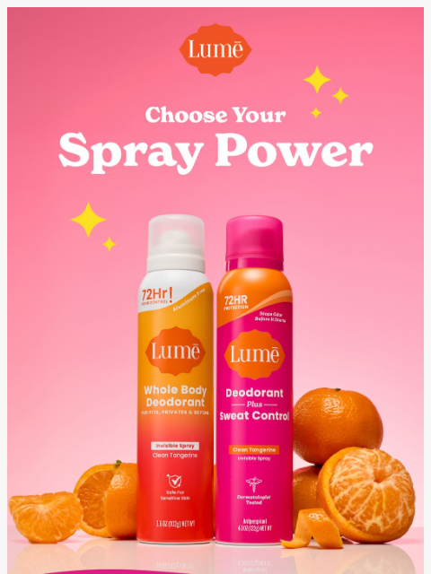 lumedeodorant newsletter: 💨 Want a deodorant spray that actually works?