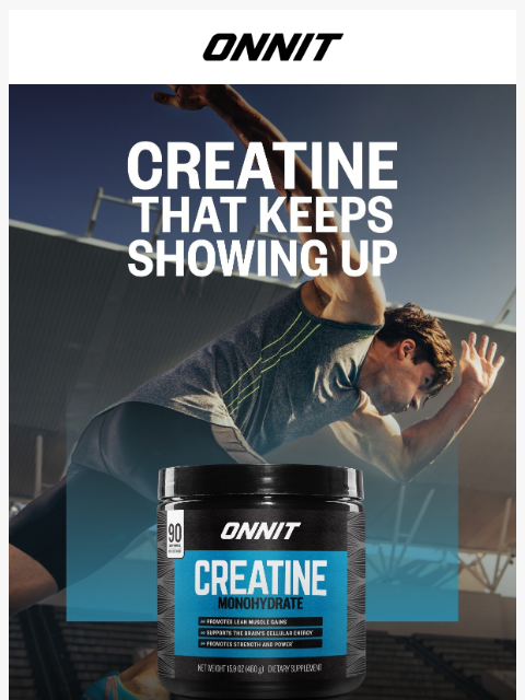 onnit newsletter: 90 servings. Zero excuses.