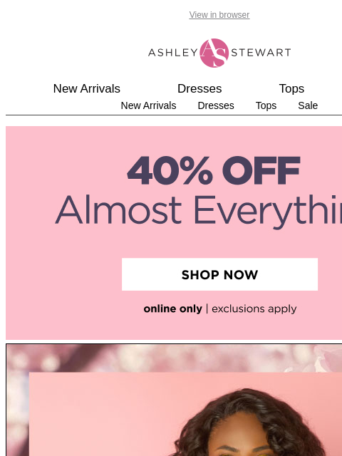 ashleystewart newsletter: RE: Your weekend plans (and what to wear!)