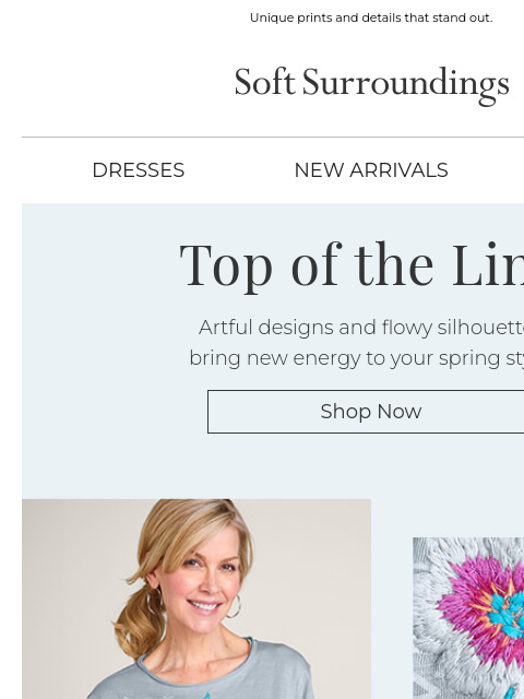 softsurroundings newsletter: No Ordinary Knit Tops & Tees