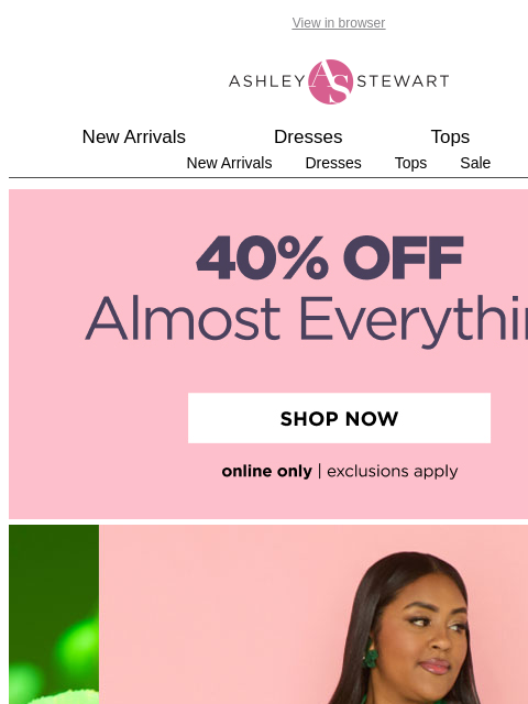 ashleystewart newsletter: After work plans? Here’s what to wear…