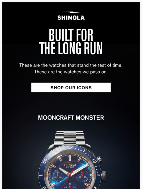 shinola newsletter: Titans of Time