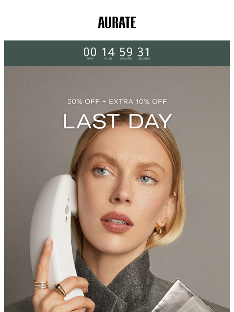 auratenewyork newsletter: SALE ENDS AT MIDNIGHT