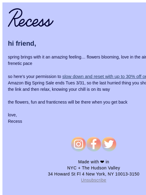 takearecess newsletter: there’s probably a lot going on