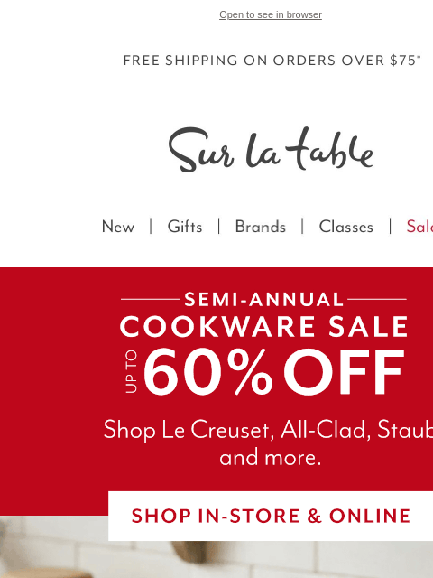 surlatable newsletter: 🍳 What's cooking at Our Semi-Annual Sale?