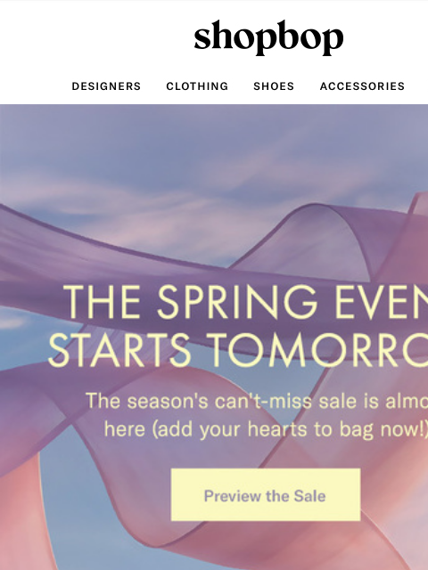 shopbop-mail newsletter: SNEAK PEEK: The Spring Event