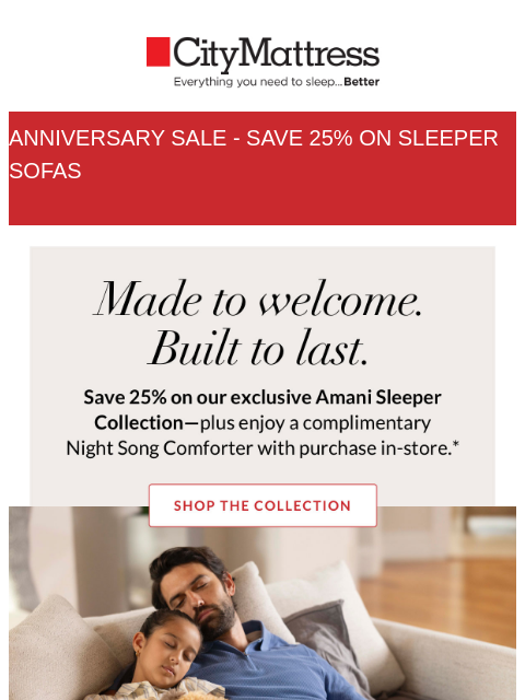 citymattress newsletter: Made for hosting. Built for real life.