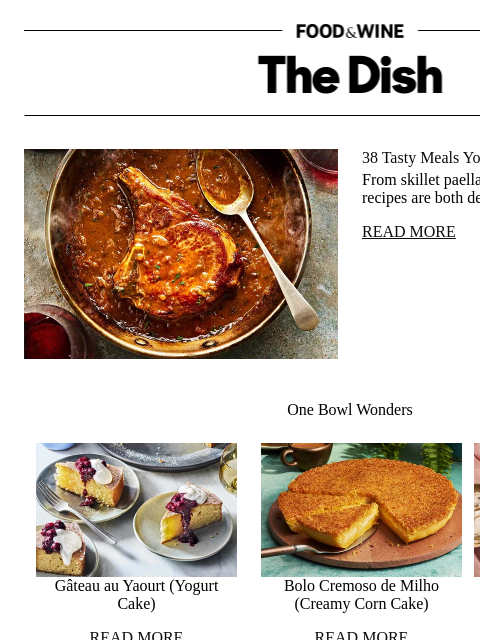 foodandwine newsletter: 38 Tasty Meals You Can Make in One Pan