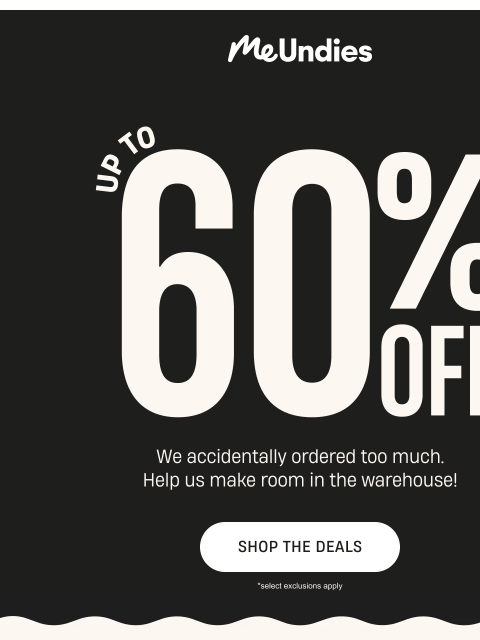 meundies newsletter: Up to 60% OFF Ends Tomorrow