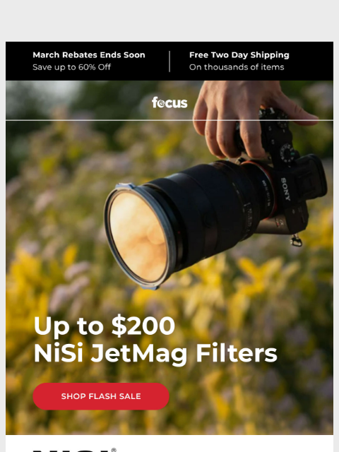 focuscamera newsletter: Flash Sale ⚡ $200 Off NiSi