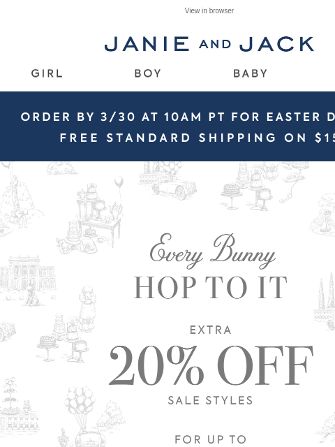 janieandjack newsletter: Dress(es) for spring: up to 60% off