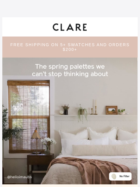 clare newsletter: These spring palettes just make sense 🌿