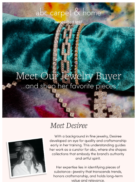abchome newsletter: Meet Our Jewelry Buyer