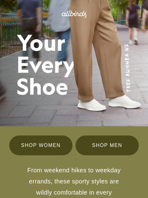 allbirds newsletter: Made To Move. Made From Trees. 🌳