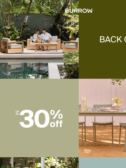 burrow newsletter: Up to 30% off sitewide. Extended.