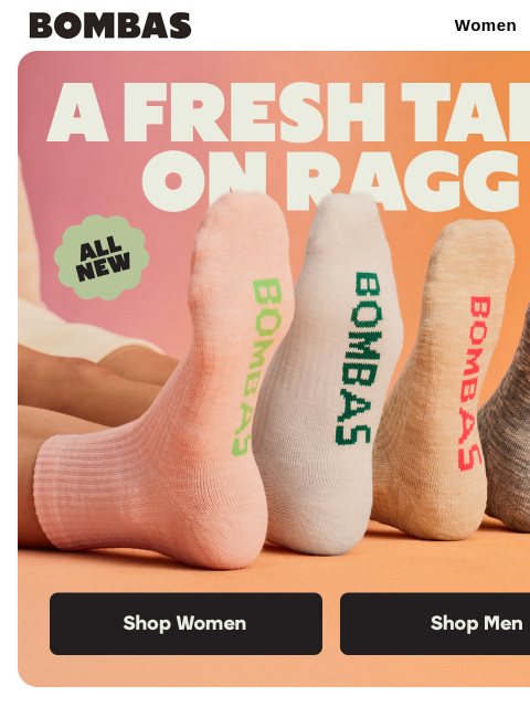 bombas newsletter: All New Ragg Socks for Spring