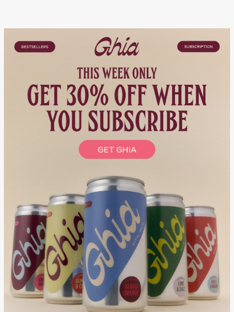 drinkghia newsletter: For Habits That Last