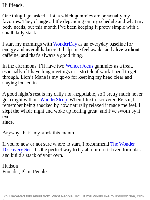plantpeople newsletter: This month, I’m keeping it simple