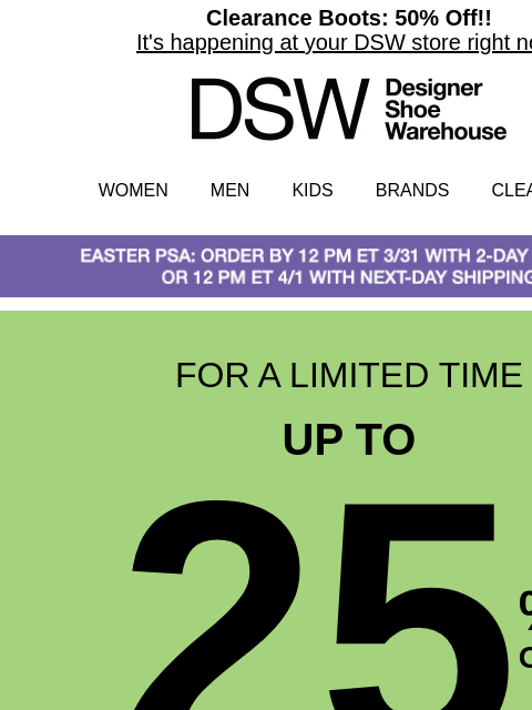 dsw newsletter: ICYMI: Big-deal brands are on SAAAAALEE