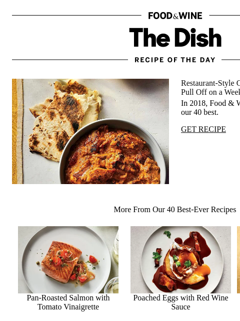 foodandwine newsletter: Chicken Tikka Masala