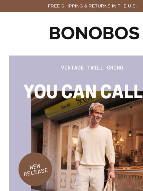 bonobos newsletter: New Chino Alert: The Vintage Twill 