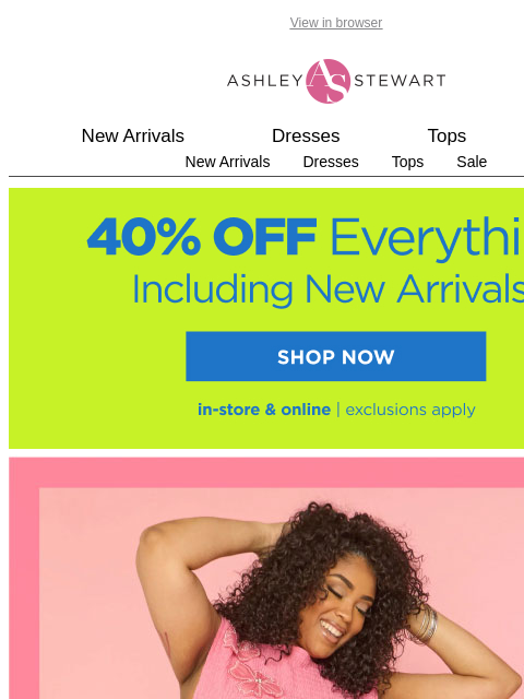 ashleystewart newsletter: Less stress. More style.