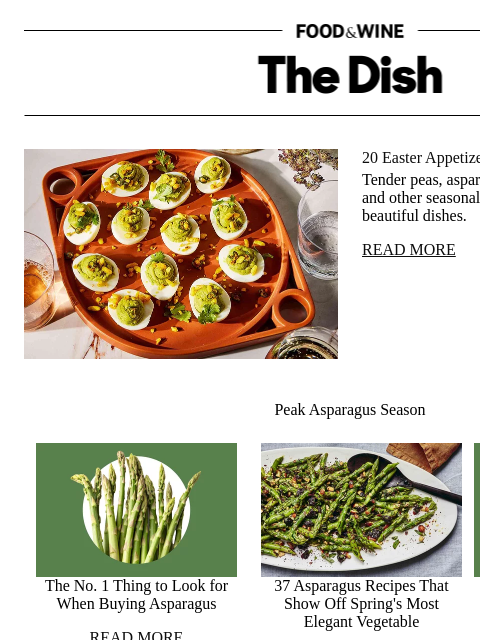 foodandwine newsletter: 20 Easter Appetizers for Impressive Entertaining