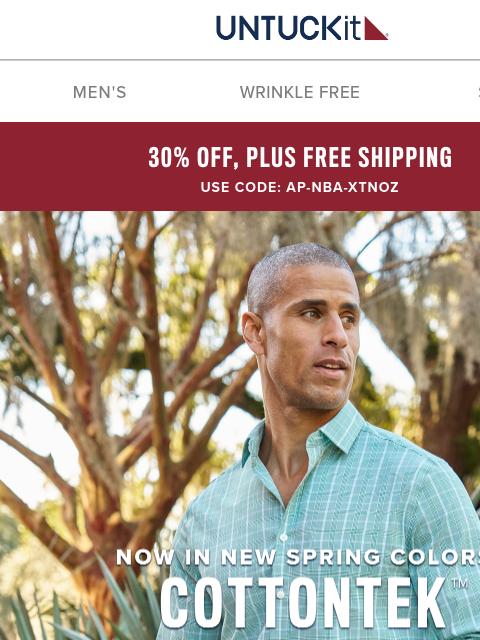 untuckit newsletter: Try UNTUCKit for 30% Off - This Weekend Only