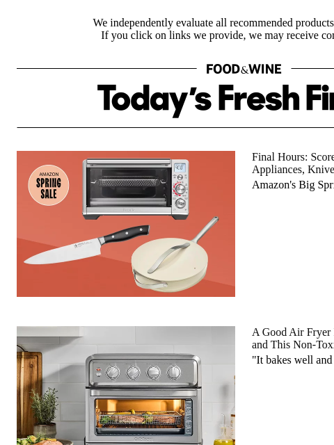foodandwine newsletter: Last Call! Up to 90% Off All the Best Kitchen Esse...