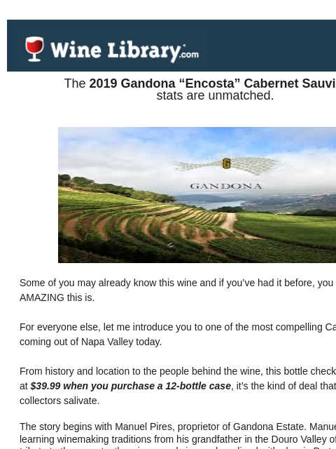 winelibrary newsletter: Unreal! $110 Portuguese NAPA Valley for under $40 ...
