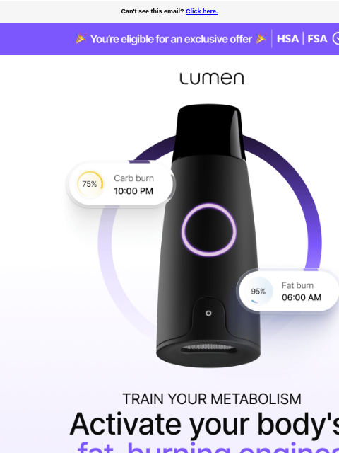 lumen newsletter: Over 35 and your metabolism feels slower?